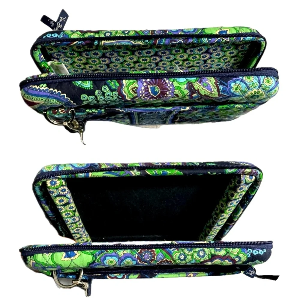 VERA BRADLEY hard shell lap top/tablet navy floral carrying case size11x8 excond